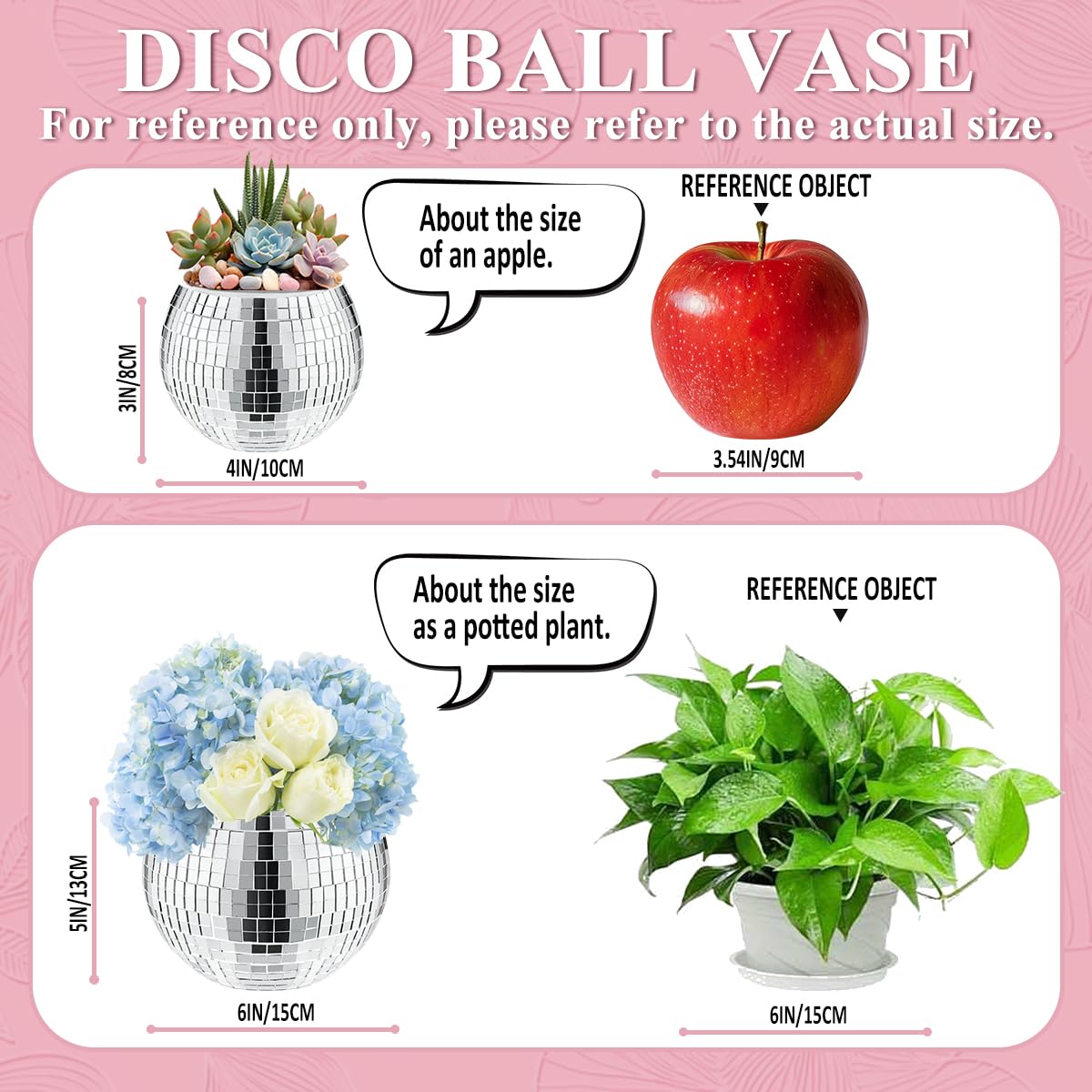 MXOYOXM disco ball vase wedding centerpiece creates a luxurious focal point.