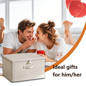 Foldable, large-space interior fits clothes or personal belongings.