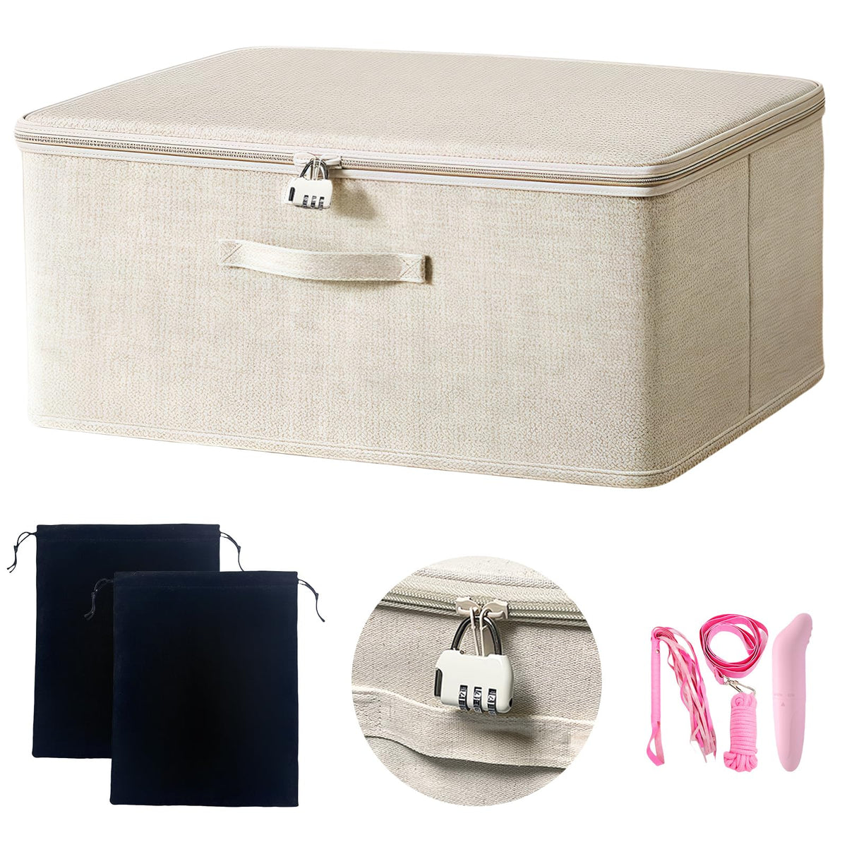 MXQHXZSX locking storage box offers private space for discreet personal items.