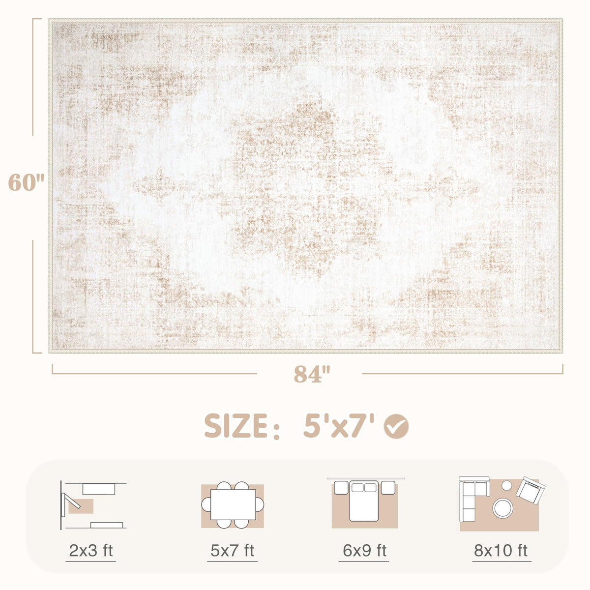 MXSANYOO kids-friendly rug 5x7 safe, soft surface for playtime.