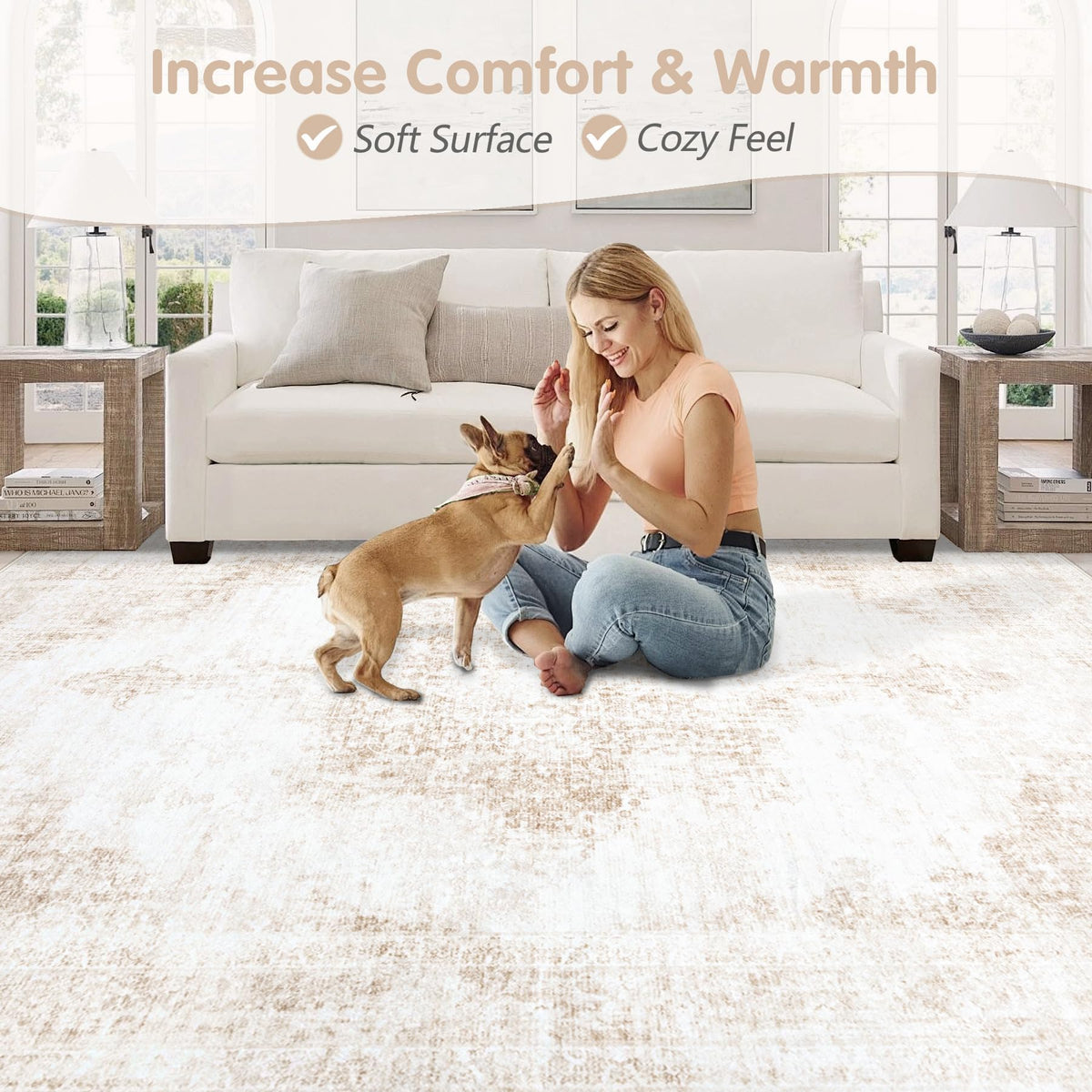 MXSANYOO washable rug 5x7 easy machine wash for busy households.