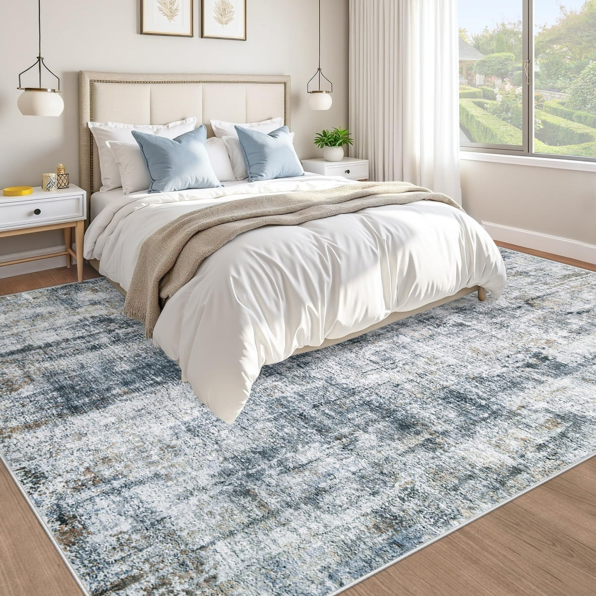 MXSANYOO lightweight durable rug for easy placement in any room.