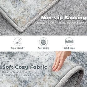 MXSANYOO non-slip backing keeps the rug securely in place.