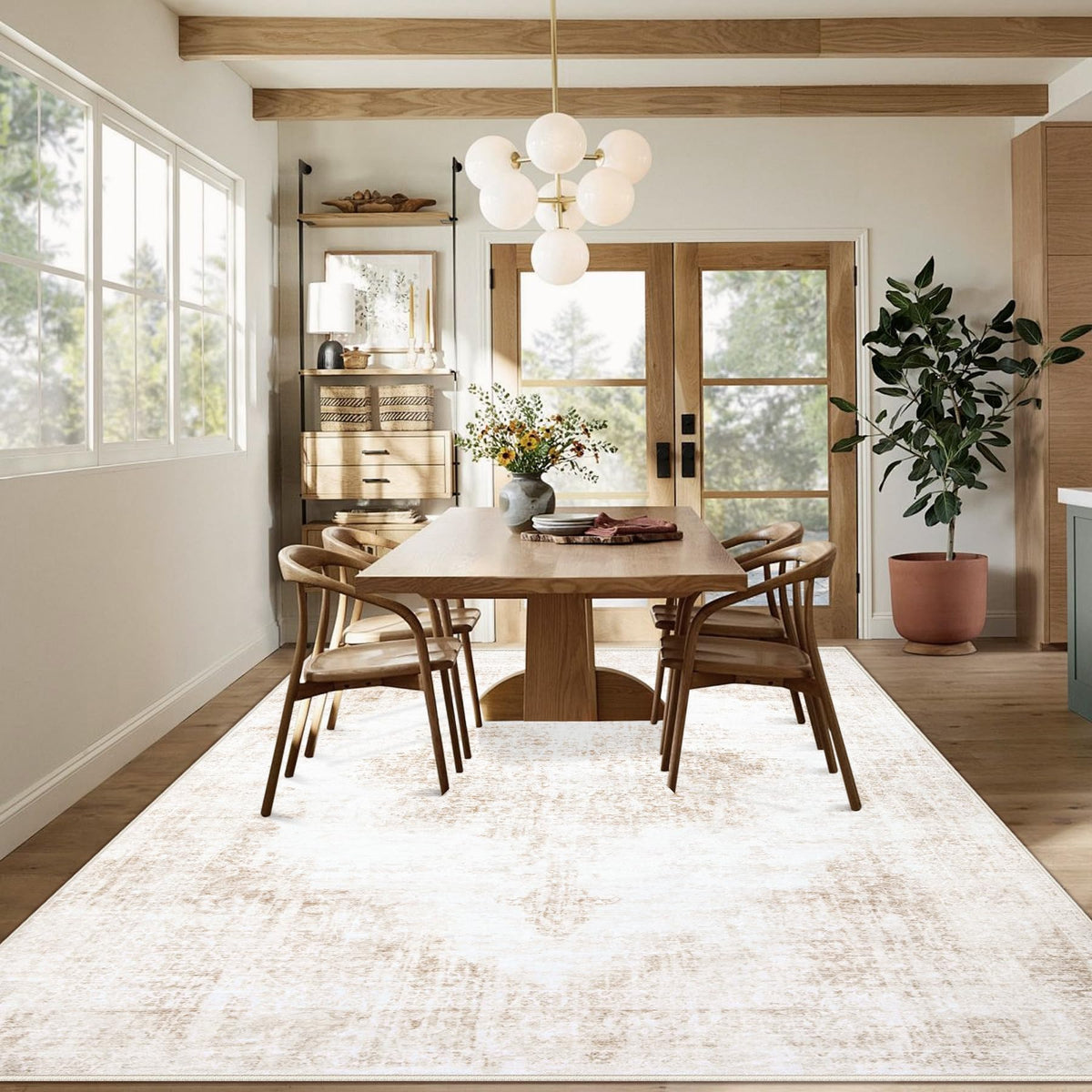 MXSANYOO pet and kid friendly rug promotes safe family gatherings