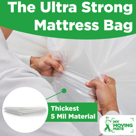 My Moving Mate durable bag shields mattresses from dirt during moves.