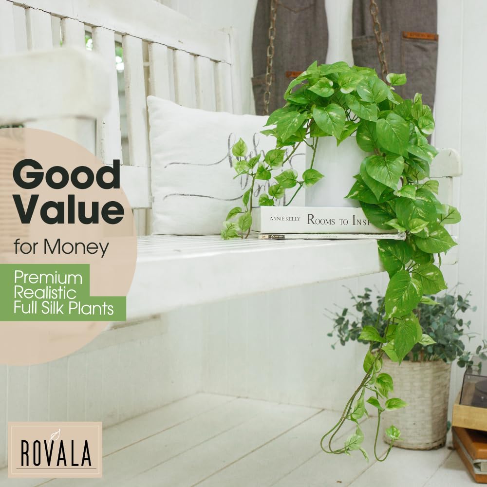 MY ROVALA potted silk plant on shelf elevates small spaces.