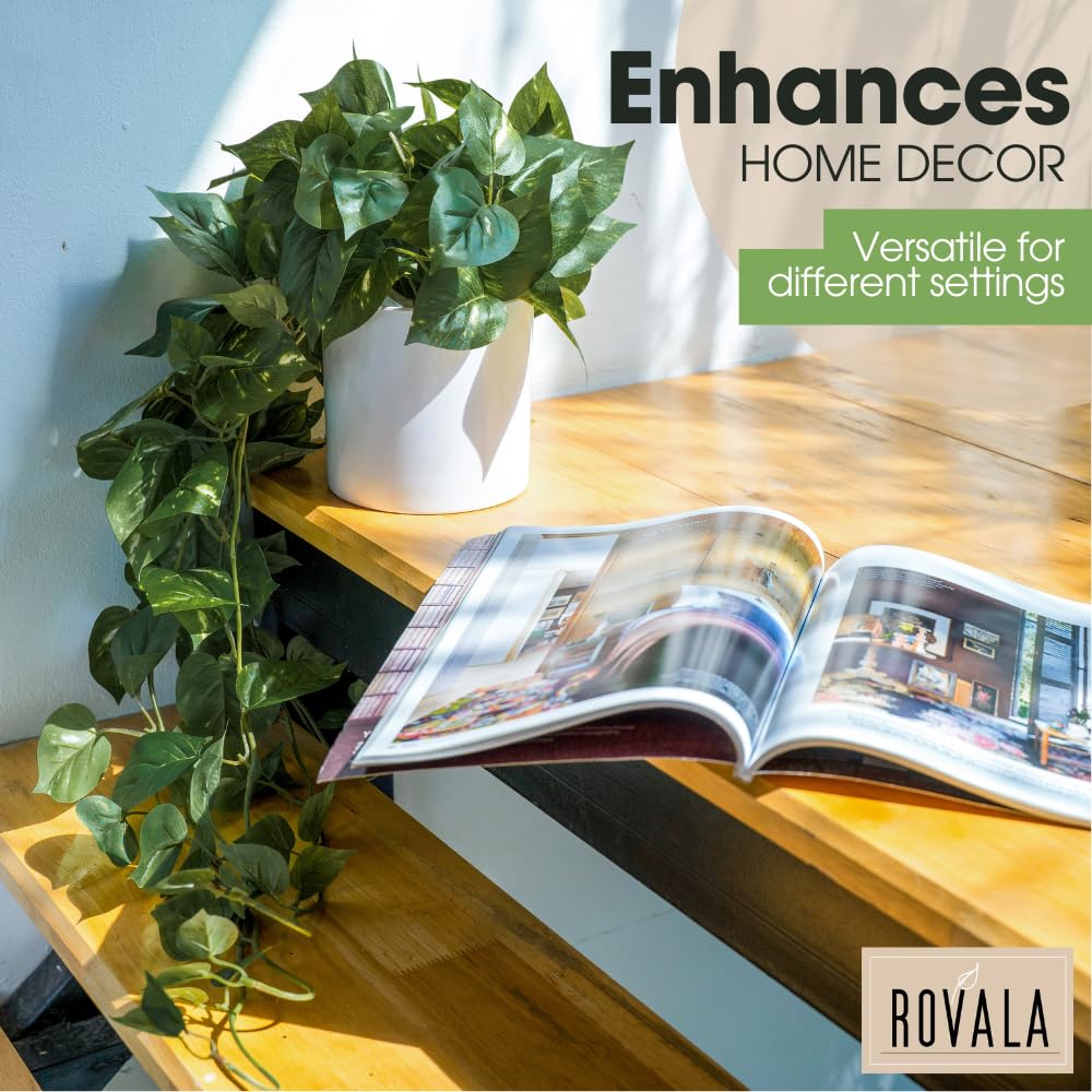 MY ROVALA silk plants enhance bathrooms, bedrooms, or offices with timeless green.