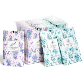 MYARO Lavender Linen sachet hanging in a closet for a fresh aroma.