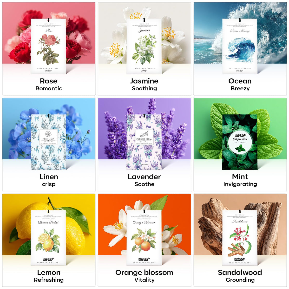 MYARO eco-friendly packaging preserves scent while caring for the planet.