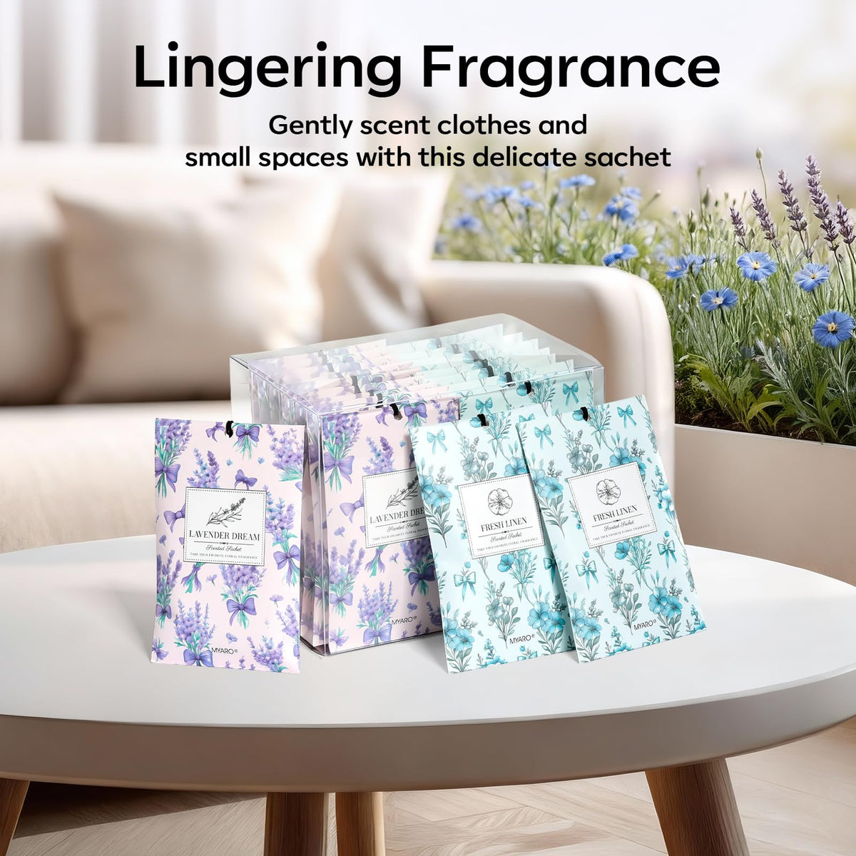 MYARO hanging-design sachet helps quick closet refresh.