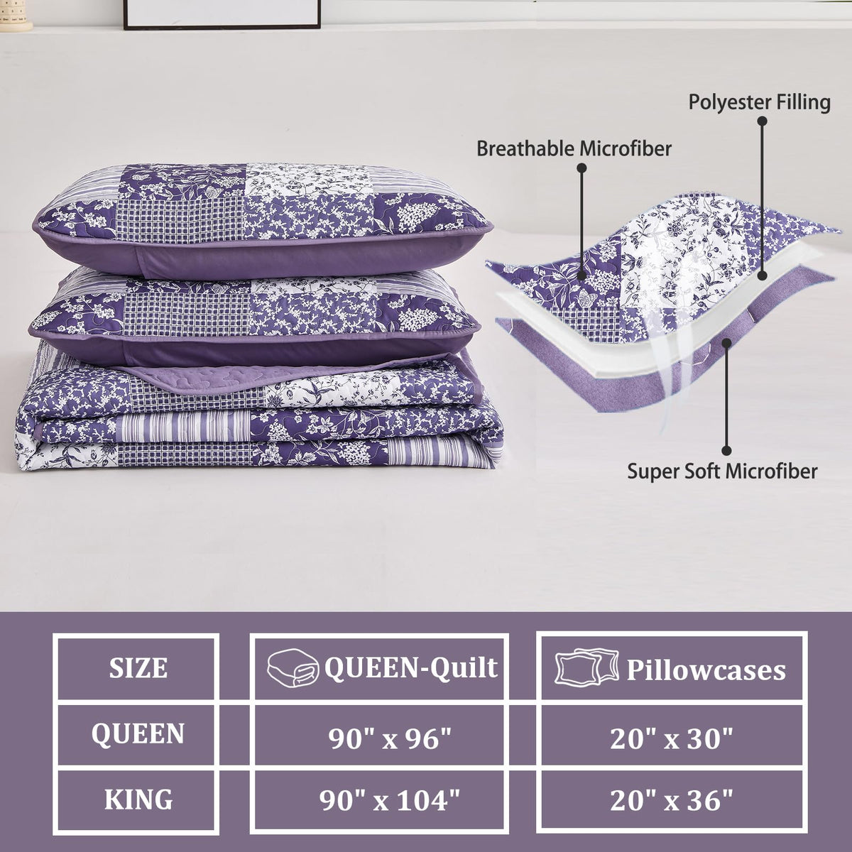 Mybedsoul easy-care machine-washable quilt for simple cleaning.