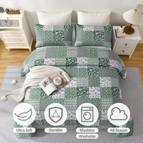 Mybedsoul quilt floral patchwork detail adds elegant coziness