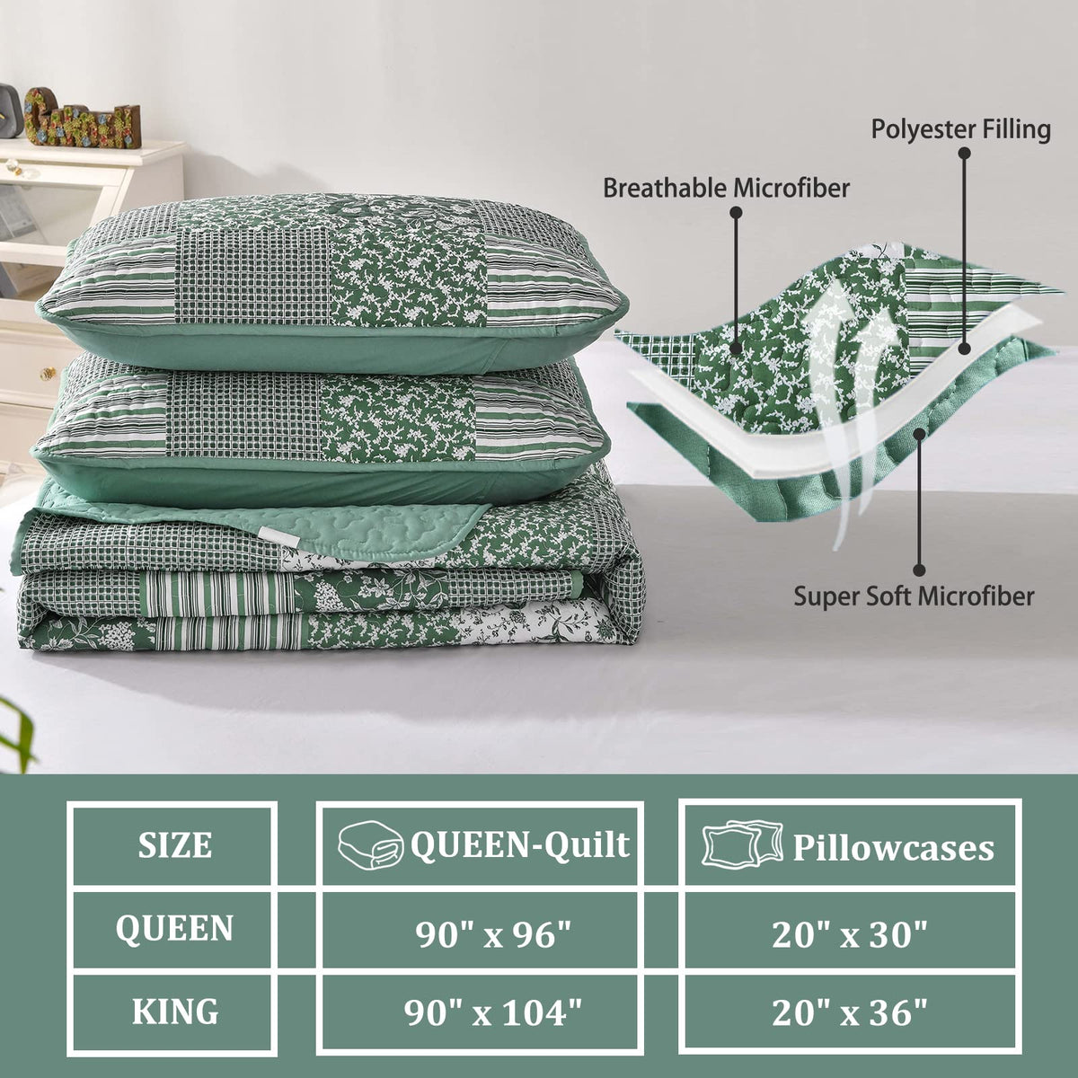 Mybedsoul pillow shams complete the quilt set