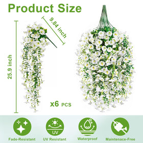 MyCoats Silk Morning Glory blossoms on bendable stem for hanging baskets