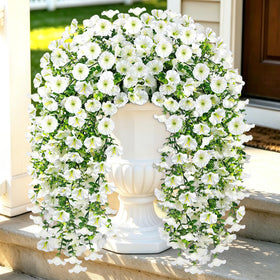 MyCoats Morning Glory Vines close-up blooms, UV resistant outdoor decoration for porch