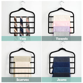 Durable ABS core of Myfolrena velvet hanger supports up to 10 pounds.