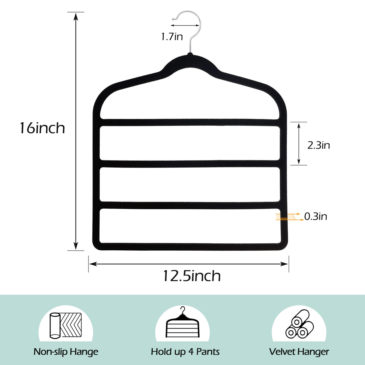 Gift-ready Myfolrena velvet pant hanger set for birthdays or holidays.