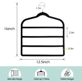 Gift-ready Myfolrena velvet pant hanger set for birthdays or holidays.