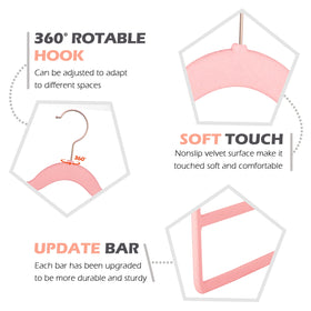 Myfolrena Velvet Pants Hanger holding jeans for easy access and display.