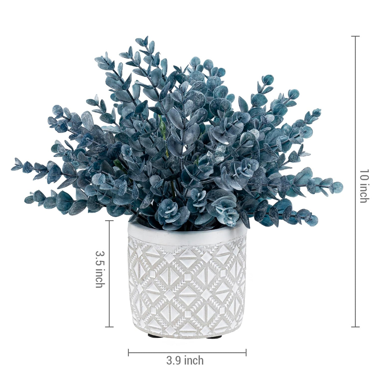 MyGift eucalyptus plant for office decor and workspace enhancement