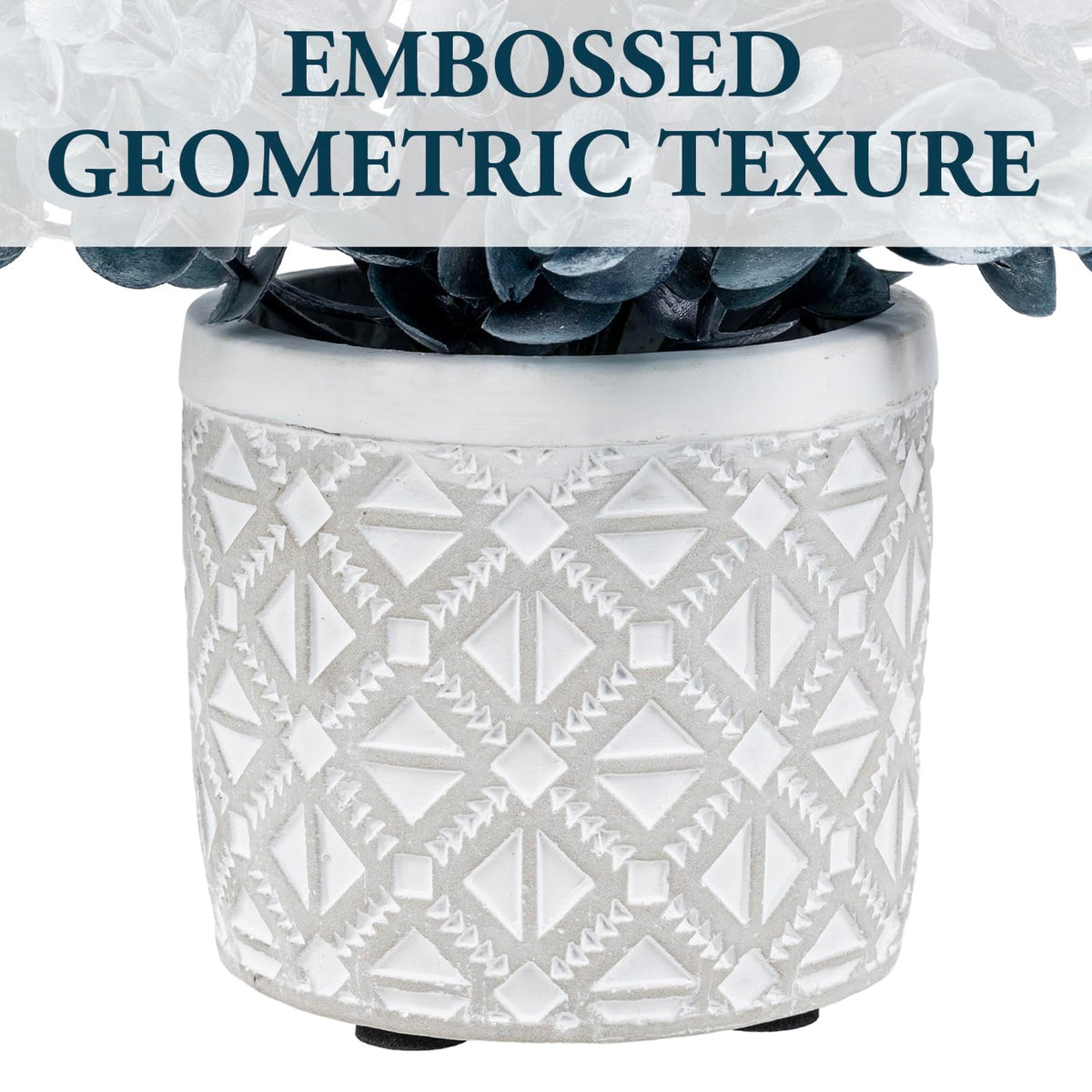MyGift eucalyptus desktop centerpiece in a concrete pot brightens spaces without upkeep