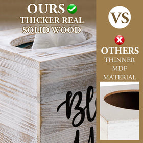 MyGift Bless You design tissue box holder adds decorative flair to any room.