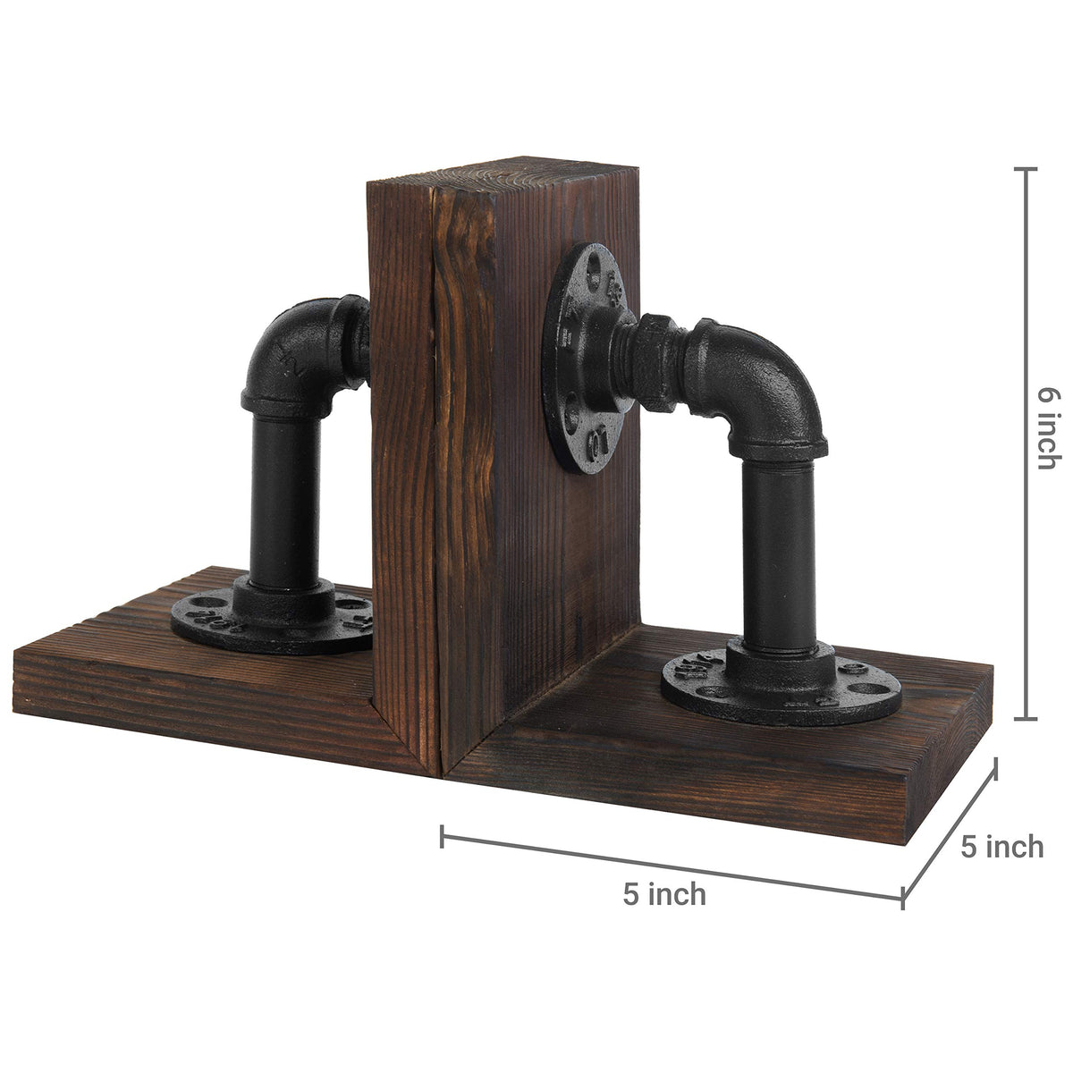 MyGift book ends feature four rubber feet to prevent sliding on tabletops.
