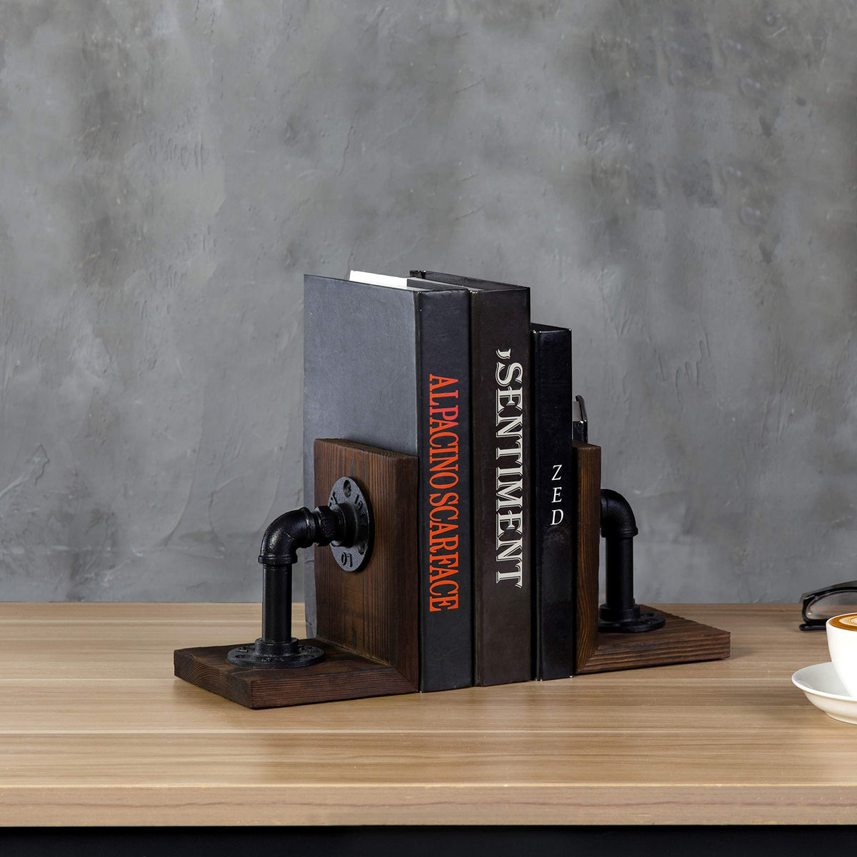 MyGift book ends help create organized, stylish shelf displays.