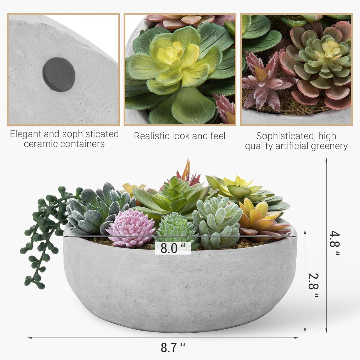 MyGift desk or window sill decor for a refreshing maintenance-free touch