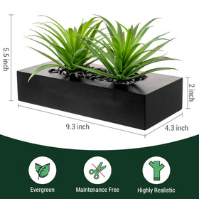 MyGift wood planter black finish adds modern contrast