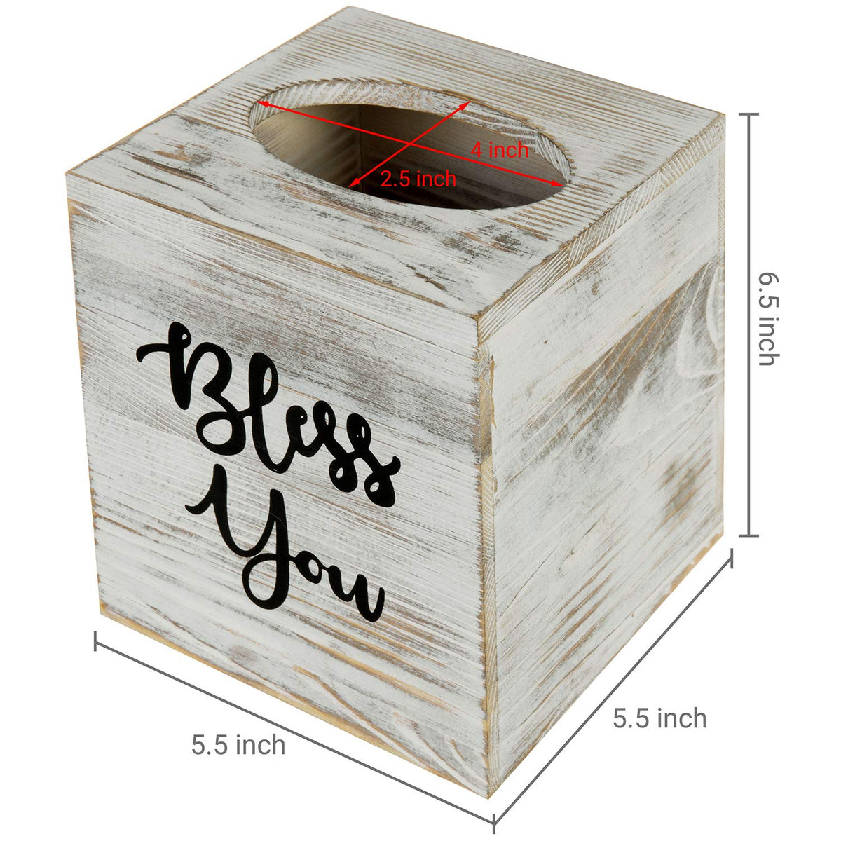 MyGift rustic whitewashed finish complements country and farmhouse decor.