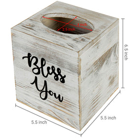 MyGift rustic whitewashed finish complements country and farmhouse decor.