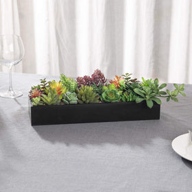 MyGift succulent arrangement on desk accent with modern office decor