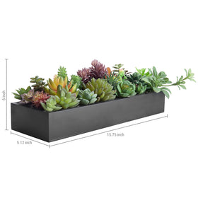 MyGift table centerpiece with artificial greens for striking display