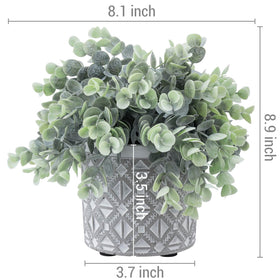MyGift tabletop eucalyptus centerpiece for desks and shelves.