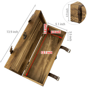 MyGift box leather straps emphasize rugged vintage style ideal for gifting