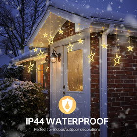 MYGOTO 126L icicle lights with memory timer for easy automation