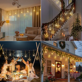 MYGOTO 126L waterproof icicle lights for rain or snow-friendly decor