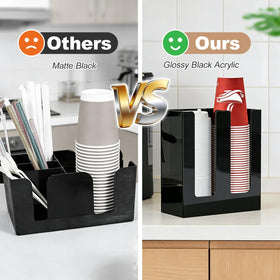 MYITYARD countertop dispenser, kitchen corner setup keeps cups within reach and neatly arranged.
