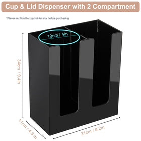MYITYARD cup lid organizer, top view simplifies lid retrieval and organized beverage prep.