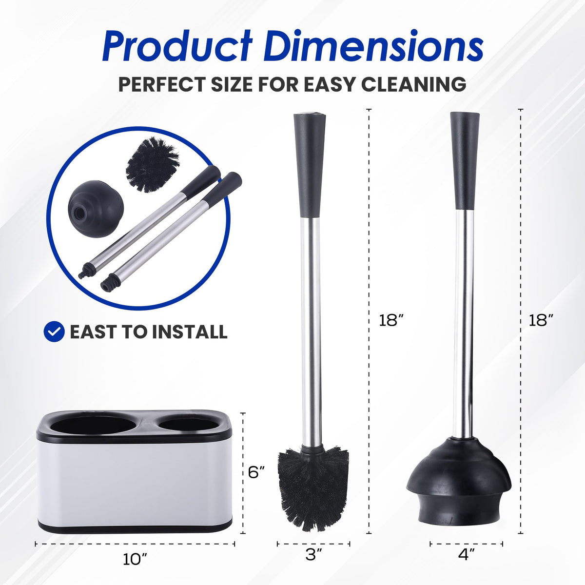 My Joy Shop durable steel construction withstands daily bathroom use.