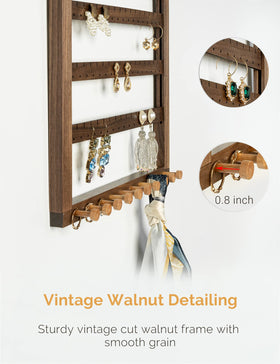 Mymazn adjustable spacing accommodates both long and short earrings.