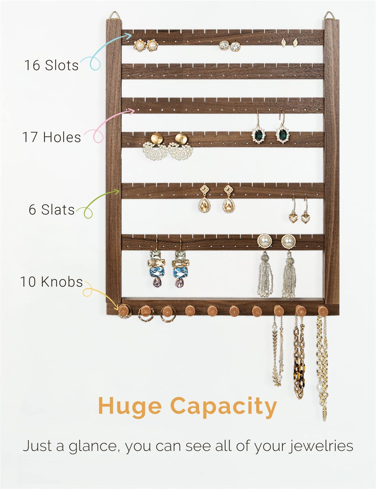Mymazn wall-mounted organizer shown in a tidy bedroom setup.