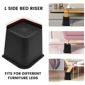 MYMULIKE bed risers withstand up to 6000 lb for heavy furniture stability.