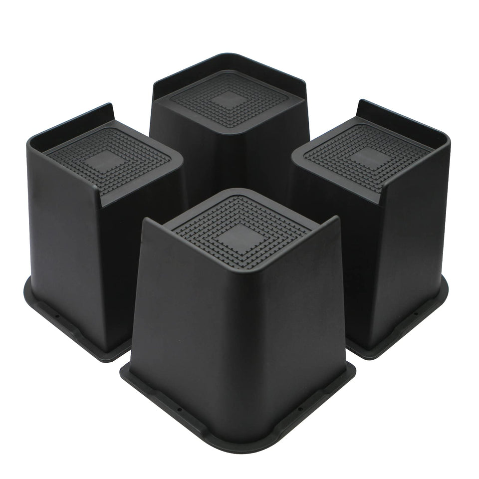 MYMULIKE bed risers 6 inch oversized top surface for stable lift and storage.