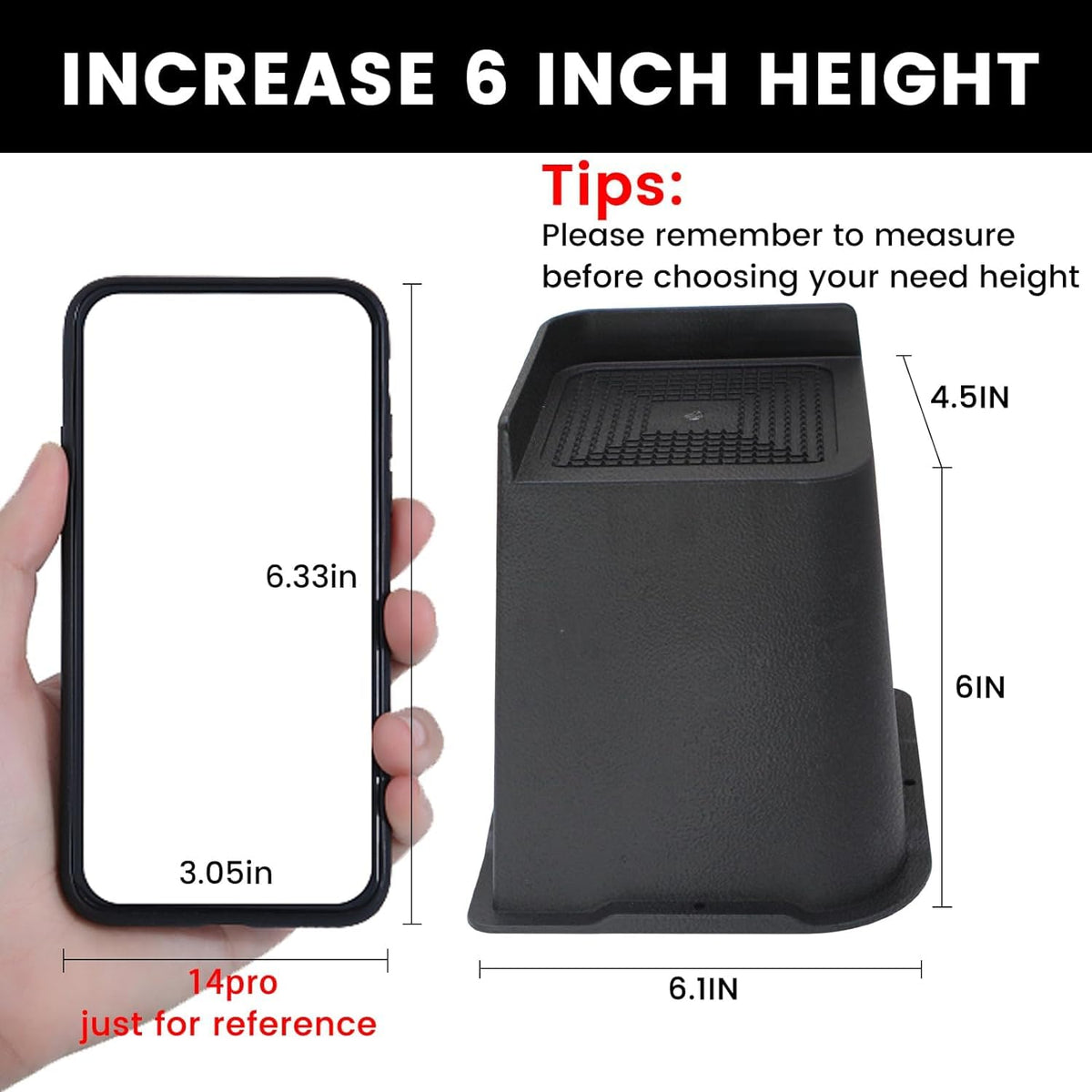 MYMULIKE bed risers anti-slip bottom protects floors and prevents sliding.