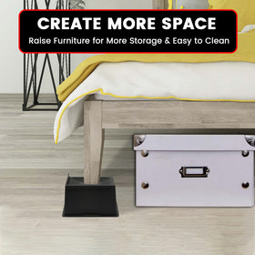 MYMULIKE bed risers durable ABS with reinforced ribs provide strong load support