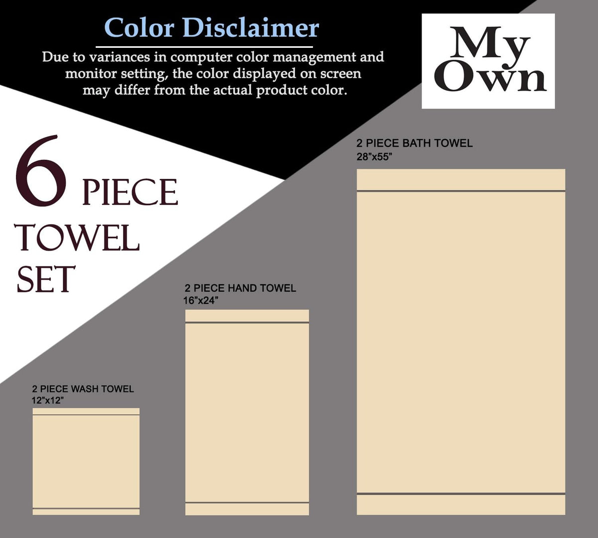 MyOwn Premium Cotton Towel Set bathroom display shows compact, lightweight design.