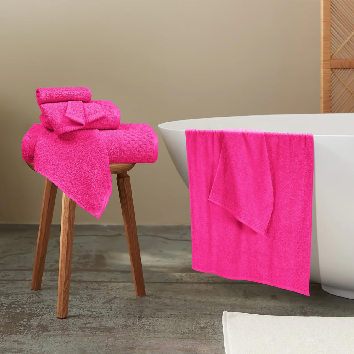 MyOwn Premium Cotton Towel Set soft texture close-up highlights luxurious comfort.