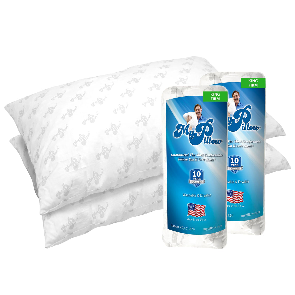 MyPillow Classic King pillow packaging signals premium quality and value.